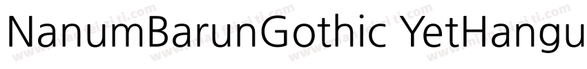 NanumBarunGothic YetHangul字体转换
